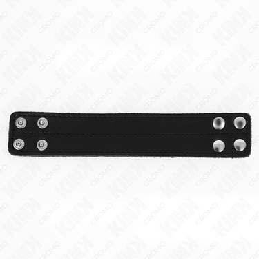 Anello penale in pelle regolabile con chiusura a pressione 18,5 x3,3 cm
